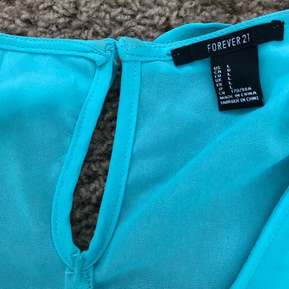 Forever 21 Teal Shirt - Picture 2 of 2